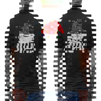 Poppa Claus Funny Xmas Family Matching Grandpa Christmas Mens Back Print T-shirt | Mazezy