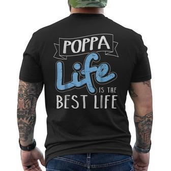 Poppa Life Is The Best Life Matching Family Mens Back Print T-shirt | Mazezy DE