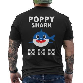 Poppy Shark Doo Doo Doo Fathers Day Poppy Men's T-shirt Back Print - Seseable
