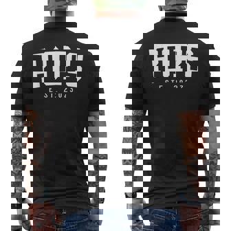 Pops Est 2023 Pops To Be Gifts New Pops Fathers Day Mens Back Print T-shirt | Mazezy