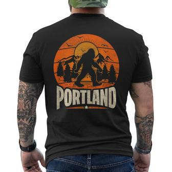 Portland Oregon National Park Travel Bigfoot Portland Maine Men's T-shirt Back Print - Seseable