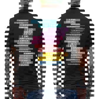 Positive Affirmations For Growth Mindset & Positive Sayings Men's Back Print T-shirt | Mazezy