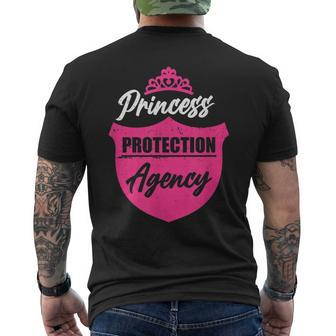 Princess Protection Agency For Fathers & Bachelorette Mens Back Print T-shirt | Mazezy