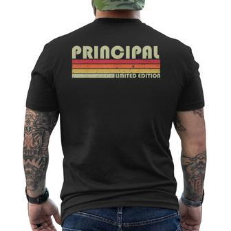 Principal Job Title Profession Birthday Worker Idea Men's T-shirt Back Print - Seseable