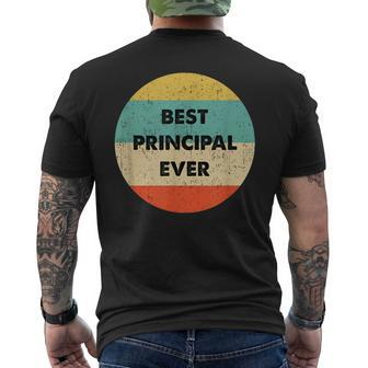 Principal | Best Principal Ever Mens Back Print T-shirt - Seseable