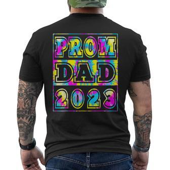 Prom Dad 2023 Tie Dye Fun High School Prom Night Dance Mens Back Print T-shirt | Mazezy UK
