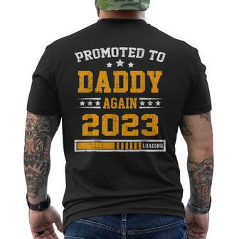 Promoted To Daddy Again 2023 Soon To Be Daddy Again Men's T-shirt Back Print - Seseable