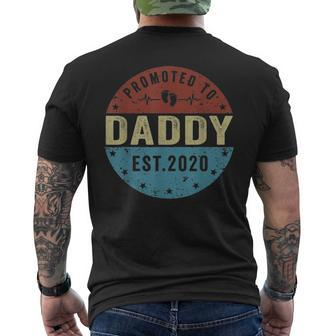 Promoted To Daddy Est 2021 Fathers Day Men's T-shirt Back Print - Seseable