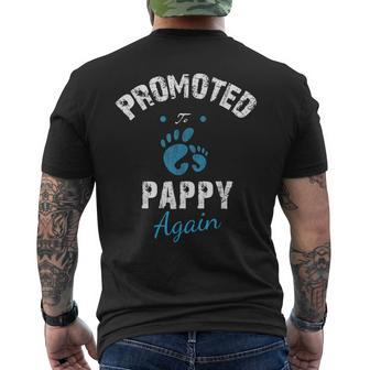 Promoted To Grandpa Again 2019 Soon To Be Pappy Men's Back Print T-shirt | Mazezy