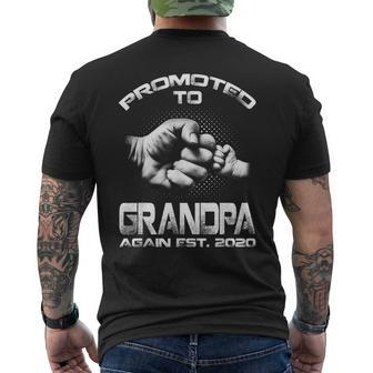 Promoted To Grandpa Again 2020 Men's Back Print T-shirt | Mazezy