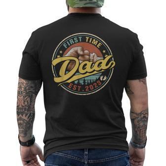 Promoted To Dad 2023 Funny For New Dad First Time Gift For Mens Mens Back Print T-shirt