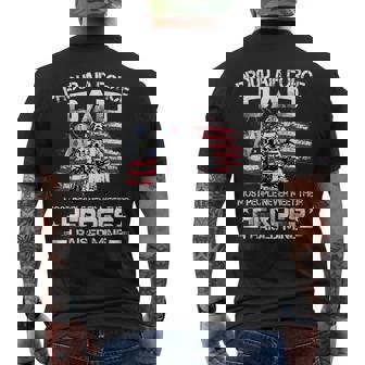 Proud Air Force Dad Air Force Graduation Dad Usaf Heroes Men's Back Print T-shirt | Mazezy