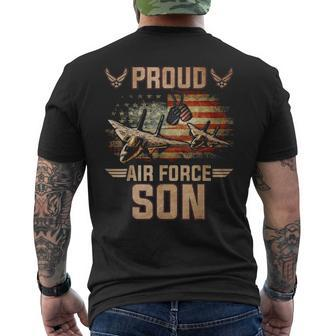 Proud Air Force Son Veteran Pride Men's T-shirt Back Print - Seseable