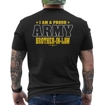 I Am A Proud Army Brother-In-Law Pride Military Bro-In-Law Men's T-shirt Back Print - Seseable