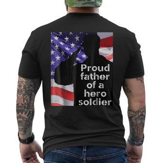 Proud Army Dad Best Military For Dad Men's Back Print T-shirt