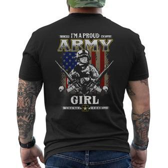 Im A Proud Army Girl Veteran Fathers Day 4Th Of July Men's T-shirt Back Print - Seseable