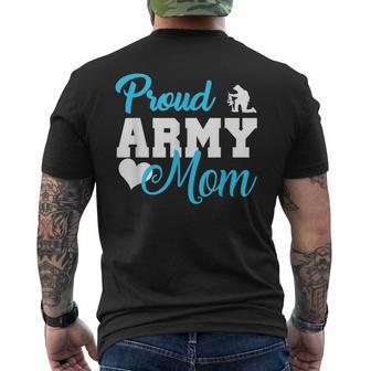 Proud Army Mom Military Mother Family Gift Army Mom T Mens Back Print T-shirt | Mazezy
