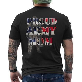 Proud Army Mom Military Mother Proud Army Family Marine Gift For Womens Mens Back Print T-shirt | Mazezy