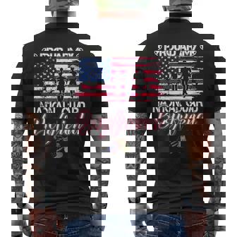 Proud Army National Guard Boyfriend Usa Heart Flag Men's Crewneck Short Sleeve Back Print T-shirt