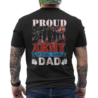 Proud Army National Guard Dad Fathers Day Veteran Men's T-shirt Back Print - Seseable
