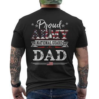 Proud Army National Guard Dad US Military V2 Men's T-shirt Back Print - Seseable