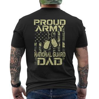 Proud Army National Guard Dad Veterans Day Hero Soldier Mens Men's T-shirt Back Print - Seseable