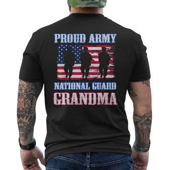 Proud Army National Guard Grandma Usa Veteran Military Mens Back Print T-shirt | Mazezy