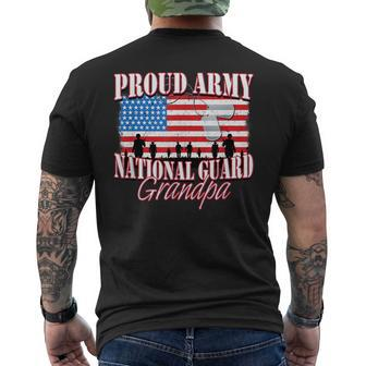 Proud Army National Guard Grandpa Grandparents Day Men's T-shirt Back Print - Seseable