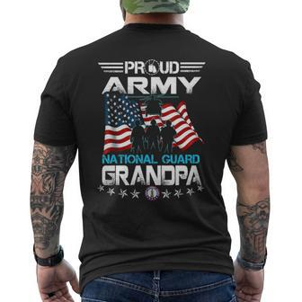 Proud Army National Guard Grandpa US Military Men's T-shirt Back Print - Seseable