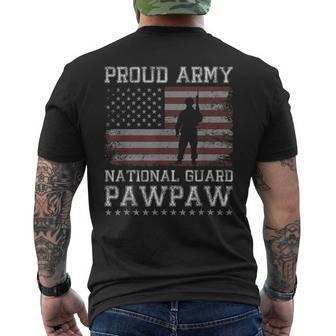 Proud Army National Guard Pawpaw Us Military Gift Gift For Mens Mens Back Print T-shirt | Mazezy