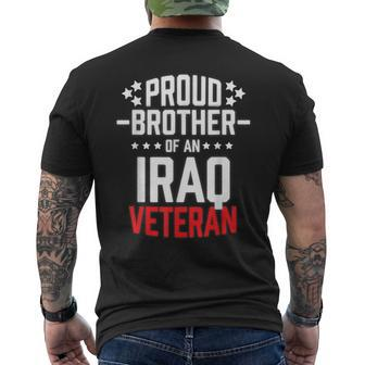 Proud Brother Of An Iraq Veteran Military Freedom Men's Back Print T-shirt | Mazezy