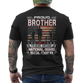 Proud Brother Of National Guard Soldier Military Sibling Men's T-shirt Back Print - Seseable