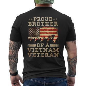 Proud Brother Vietnam War Veteran For Matching With Dad Vet Men's T-shirt Back Print - Seseable