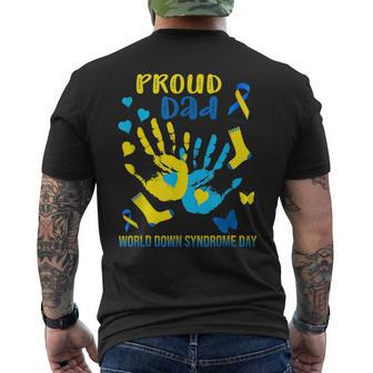 Proud Dad Down Syndrome Awareness T21 Mens Back Print T-shirt | Mazezy