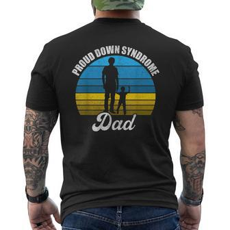 Proud Dad Of Down Syndrome Kid Daddy Fun Trisomy T21 Men's T-shirt Back Print - Seseable