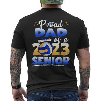 Proud Dad Of A 2023 Senior Volleyball Graduation Mens Back Print T-shirt | Mazezy