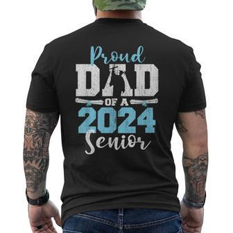 Proud Dad Of A 2024 24 Senior Graduate Seniors Graduation Mens Back Print T-shirt | Mazezy