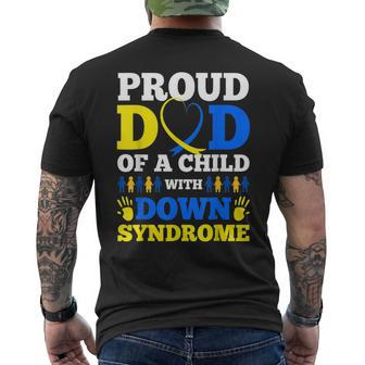 Proud Dad Of A Child With Down Syndrome Day Gifts Mens Back Print T-shirt | Mazezy