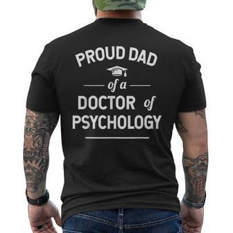 Proud Dad Of A Doctor Of Psychology Psy D Mens Back Print T-shirt | Mazezy