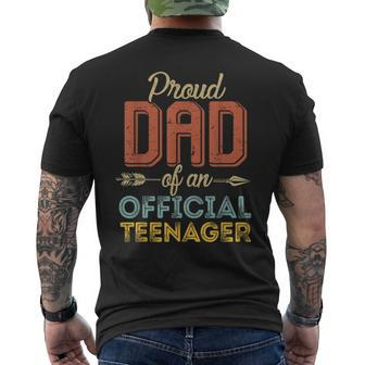 Proud Dad Of Official Teenager 13Th Birthday 13 Years Old V2 Men's Crewneck Short Sleeve Back Print T-shirt