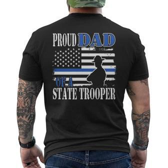 Proud Dad Of A Police Officer V2 Men's T-shirt Back Print - Seseable