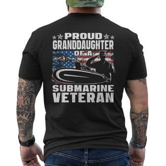 Proud Granddaughter Of Us Submarine Veteran Military Family Mens Back Print T-shirt | Mazezy