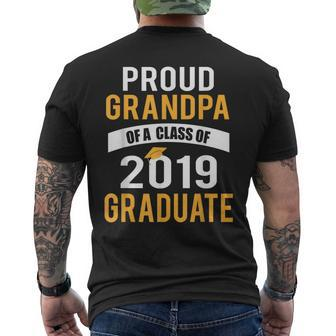 Proud Grandpa Of A Class Of 2019 Graduate Gift Mens Back Print T-shirt | Mazezy
