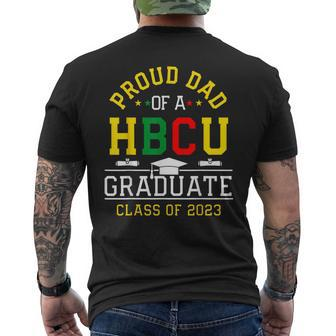 Proud Hbcu Dad Of A Hbcu Graduate Family Class Of 2023 Mens Back Print T-shirt | Mazezy