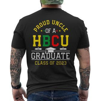 Proud Hbcu Uncle Of A Hbcu Graduate Family Class Of 2023 Mens Back Print T-shirt | Mazezy