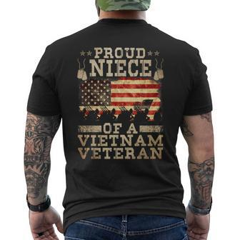 Proud Niece Vietnam War Veteran For Matching With Niece Vet Men's T-shirt Back Print - Seseable