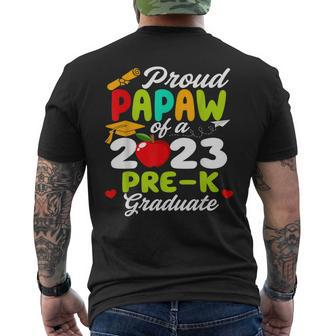 Proud Papaw Of Pre K School Graduate 2023 Graduation Papa 23 Men's T-shirt Back Print - Thegiftio UK