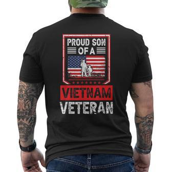 Proud Son Of A Vietnam Veteran Flag Military Veteran Mens Back Print T-shirt | Mazezy
