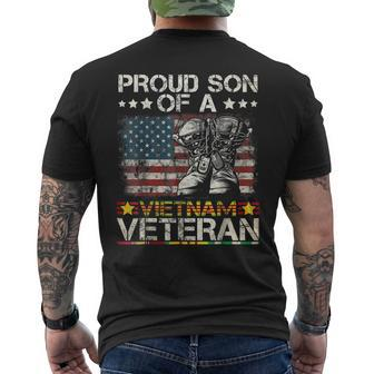 Proud Son Of Vietnam Veteran Us Flag V2 Men's T-shirt Back Print - Seseable