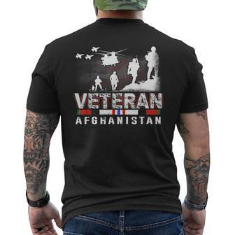 Proud Us Afghanistan Veteran Military Veteran Day Mens Back Print T-shirt | Mazezy